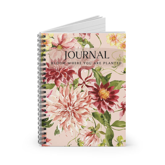 Dahlia Gardening Journal - Spiral Notebook for Flower Growers