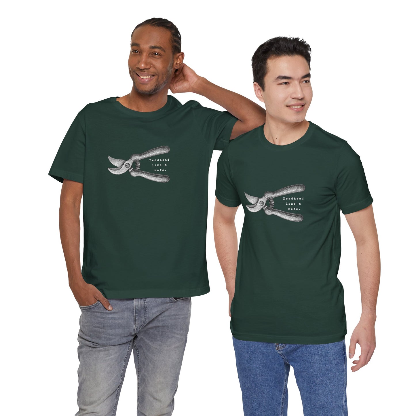 Deadheading Dahlias Pruning Shears Graphic Tee — Vintage Garden Tool T-Shirt