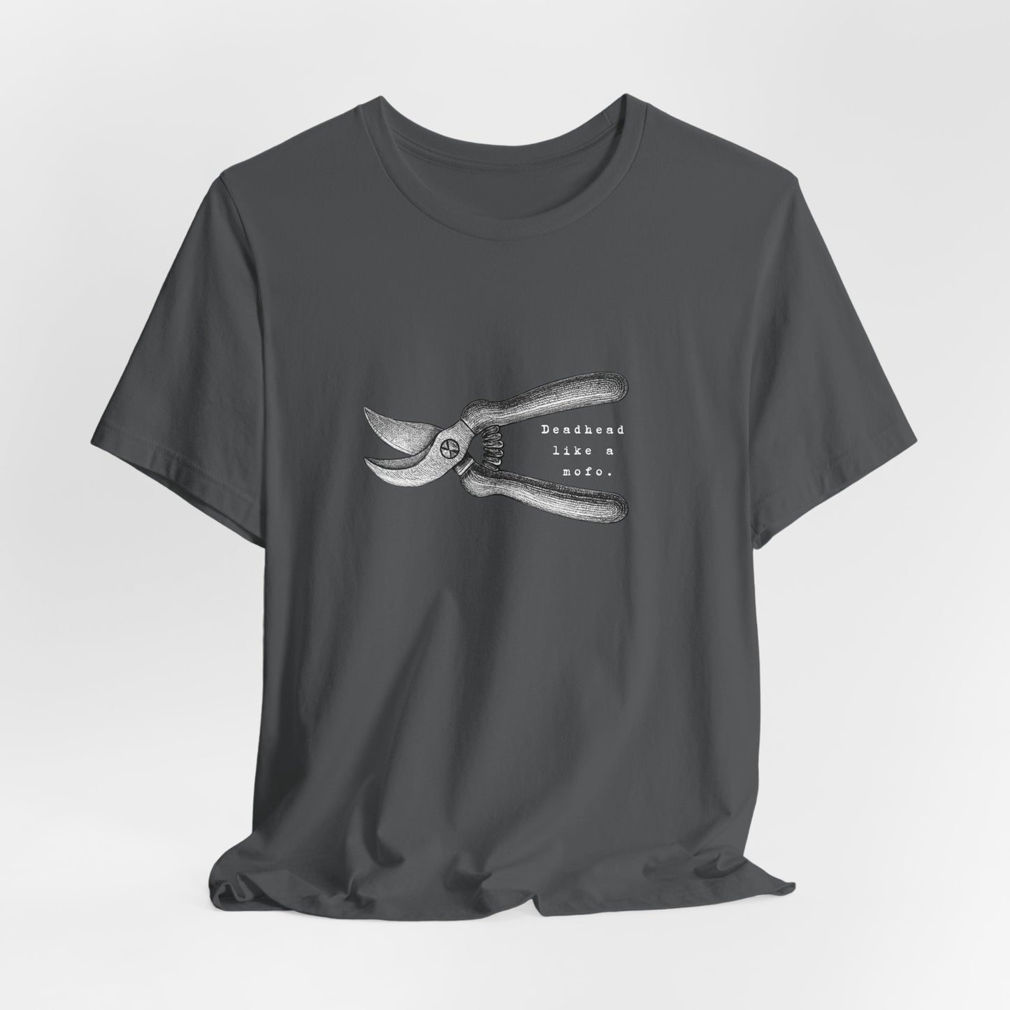 Deadheading Dahlias Pruning Shears Graphic Tee — Vintage Garden Tool T-Shirt