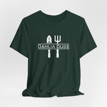Dahlia Dude T-Shirt — Dad Gardening Tool Graphic Tee