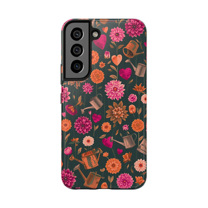 Dahlia Garden Phone Case - Floral Tough Case