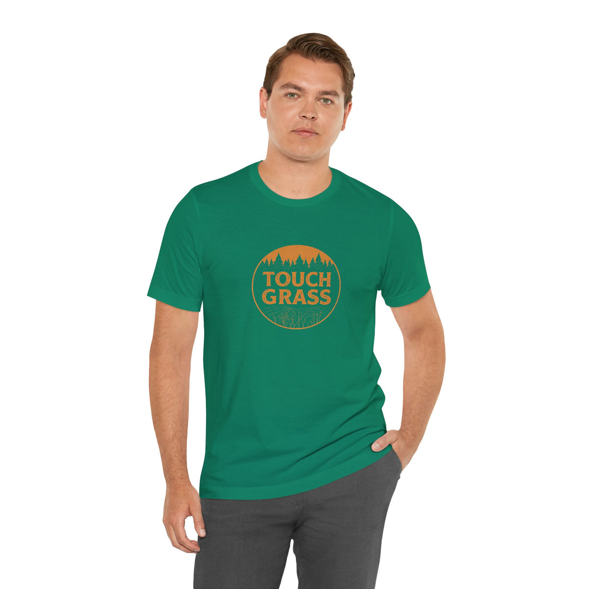 Touch Grass Tee — Outdoor Nature Graphic T‑Shirt
