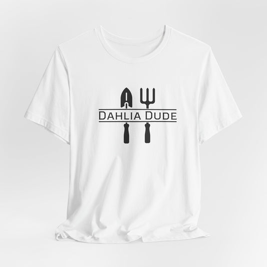Dahlia Dude T-Shirt — Dad Gardening Tool Graphic Tee