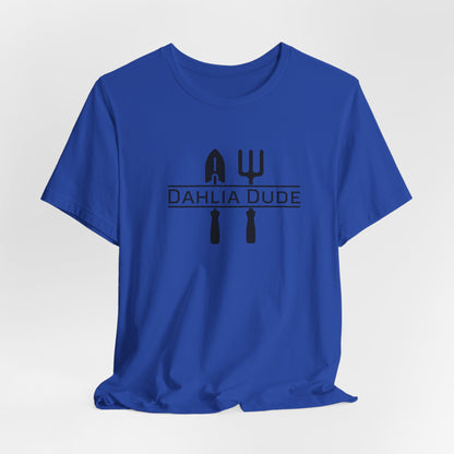 Dahlia Dude T-Shirt — Dad Gardening Tool Graphic Tee