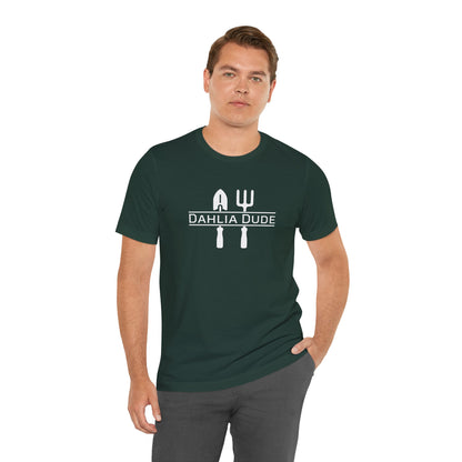 Dahlia Dude T-Shirt — Dad Gardening Tool Graphic Tee