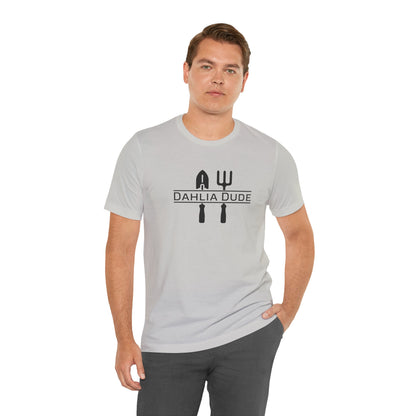 Dahlia Dude T-Shirt — Dad Gardening Tool Graphic Tee