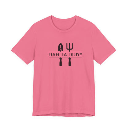 Dahlia Dude T-Shirt — Dad Gardening Tool Graphic Tee