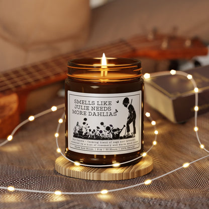 Smells Like Dahlias Customize Plant Dahlia Lover Gift Personalized Candle for Birthday Candle Funny Planter Gift Gardening Candle