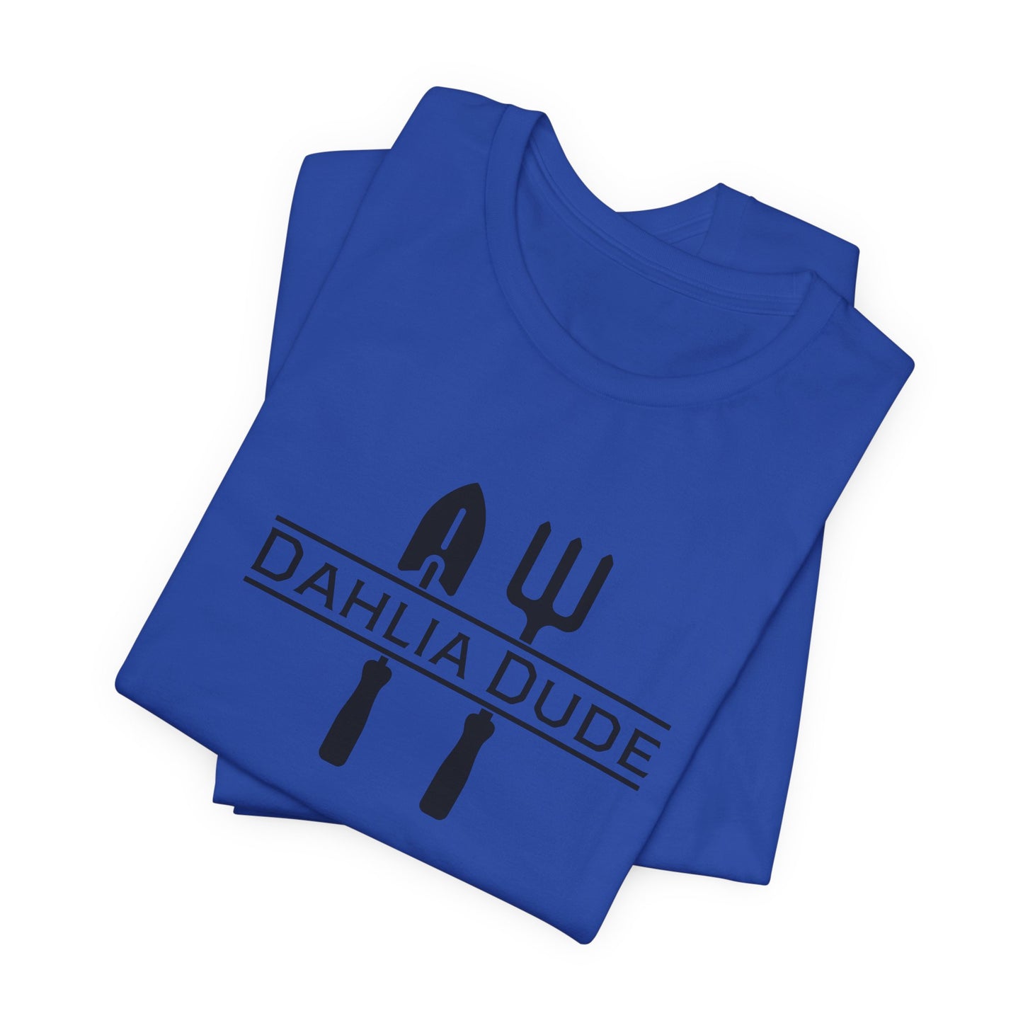 Dahlia Dude T-Shirt — Dad Gardening Tool Graphic Tee