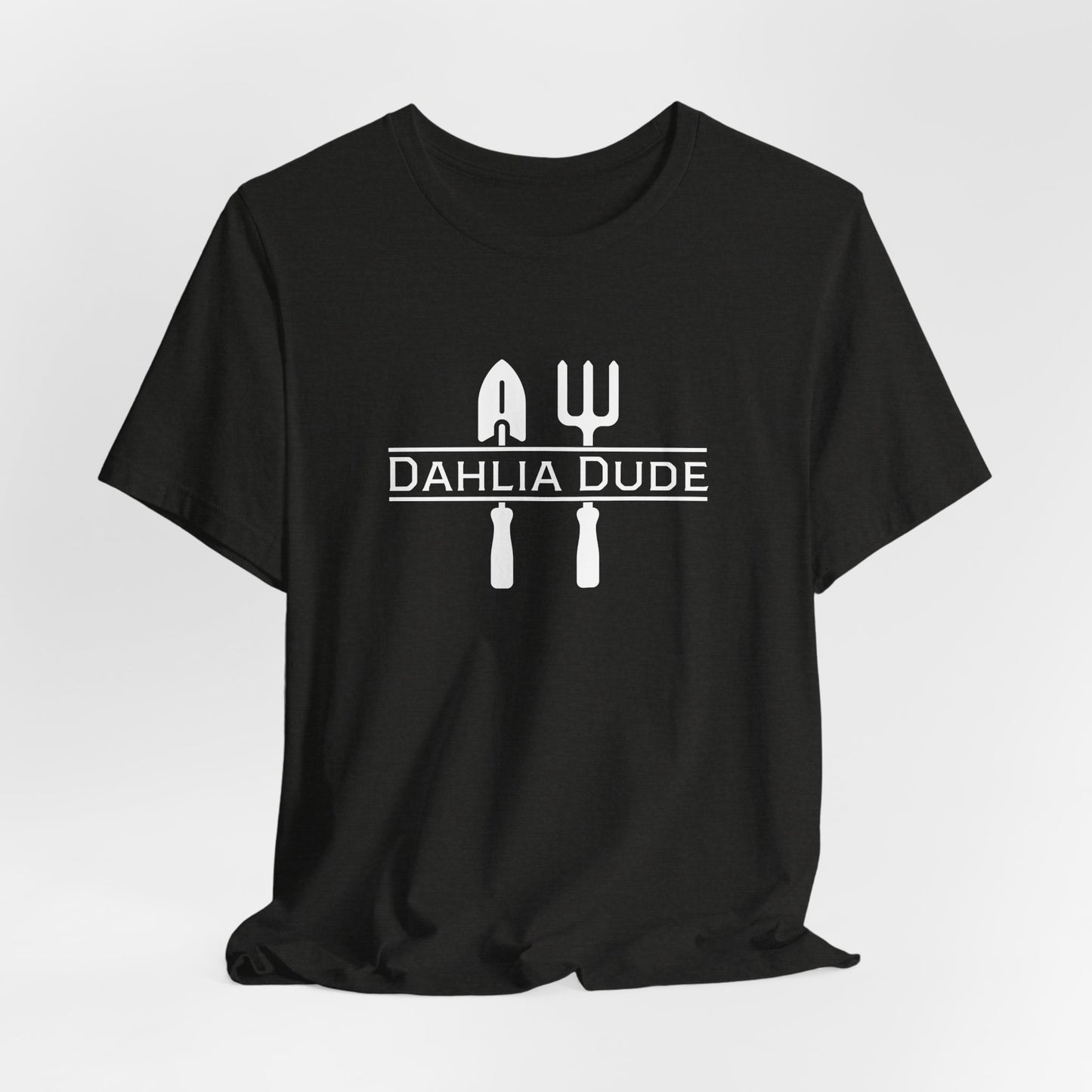 Dahlia Dude T-Shirt — Dad Gardening Tool Graphic Tee
