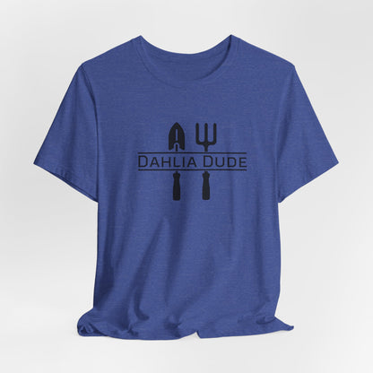 Dahlia Dude T-Shirt — Dad Gardening Tool Graphic Tee