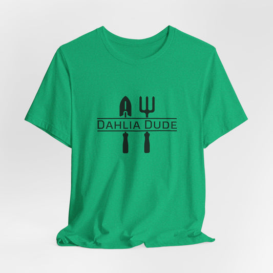 Dahlia Dude T-Shirt — Dad Gardening Tool Graphic Tee
