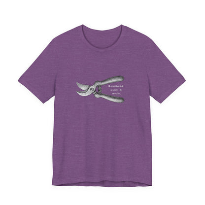 Deadheading Dahlias Pruning Shears Graphic Tee — Vintage Garden Tool T-Shirt