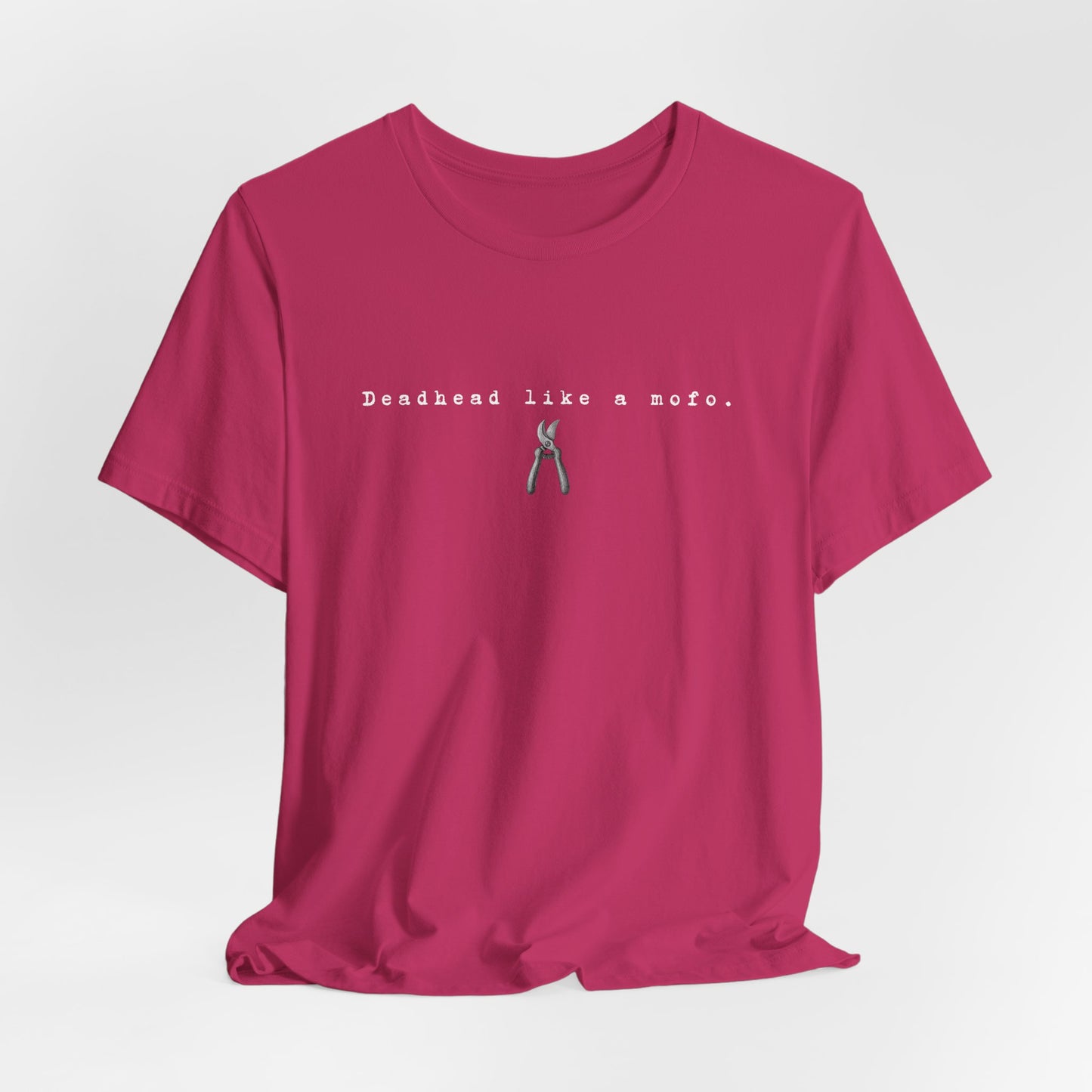 T-Shirt — Minimal "Deadhead Like..." Vintage Gardening Tools Graphic Tee