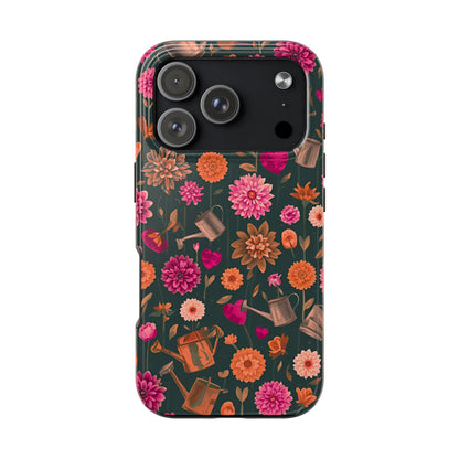 Dahlia Garden Phone Case - Floral Tough Case