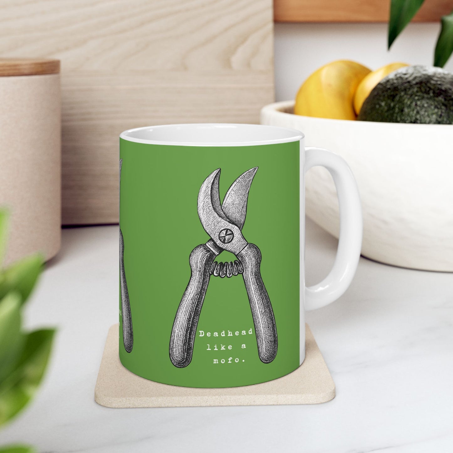 Deadhead Like a Mofo Dahlia Gardener Coffee Mug Cup