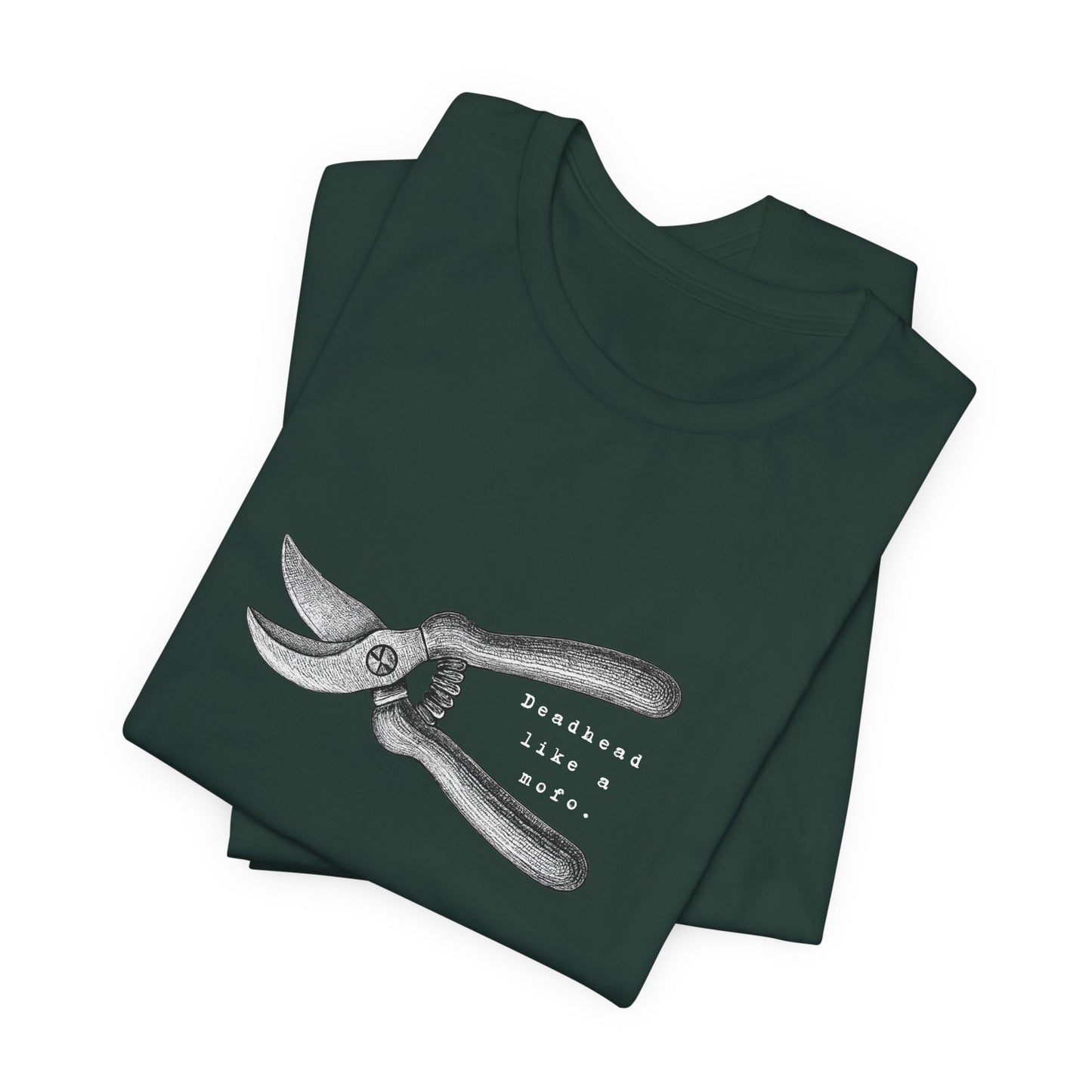 Deadheading Funny Gardening Dahlias Graphic Tee — Vintage Garden Tool T-Shirt