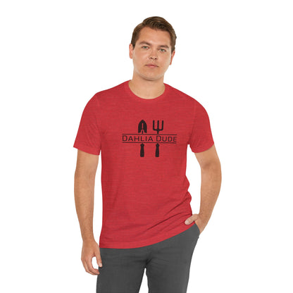Dahlia Dude T-Shirt — Dad Gardening Tool Graphic Tee