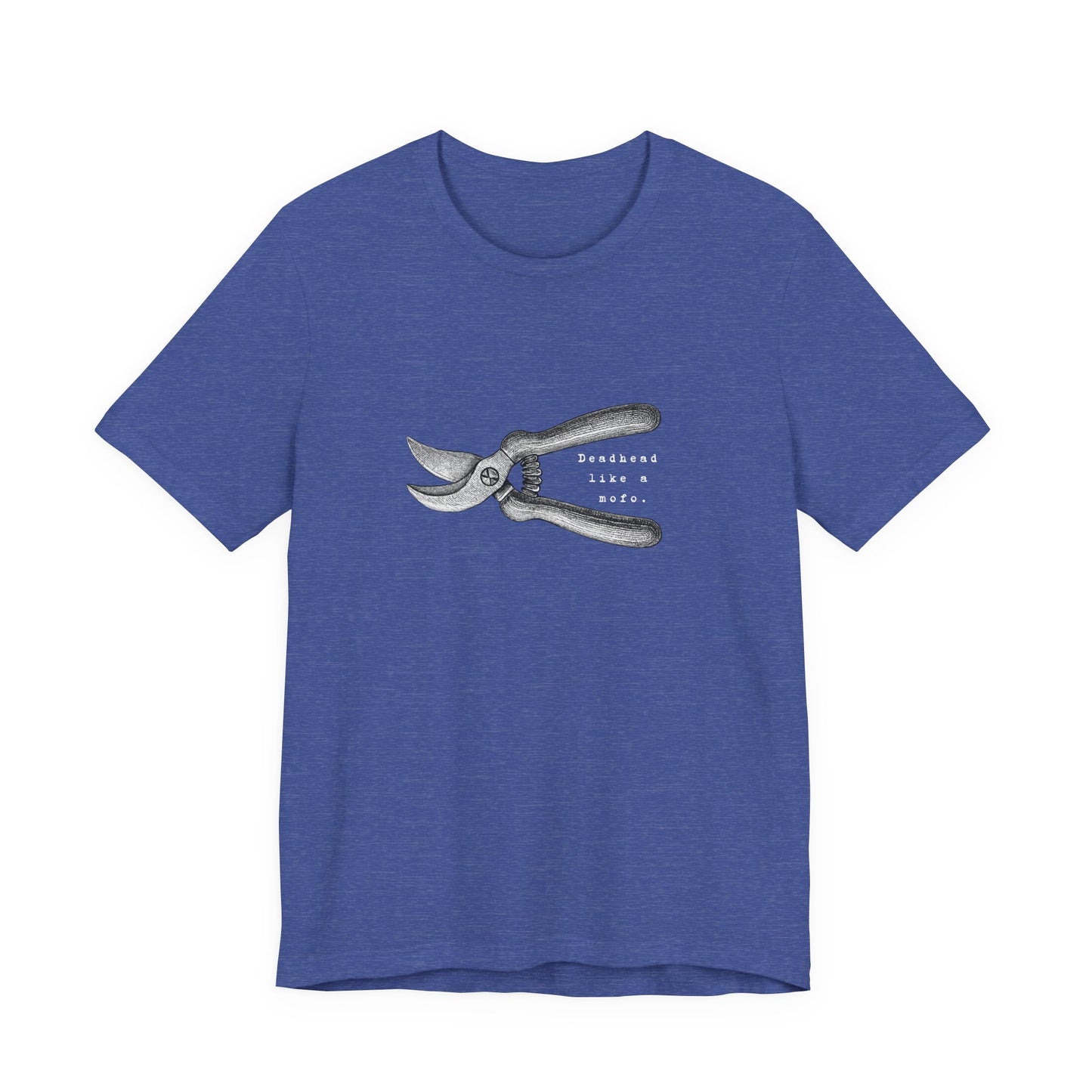 Deadheading Dahlias Pruning Shears Graphic Tee — Vintage Garden Tool T-Shirt