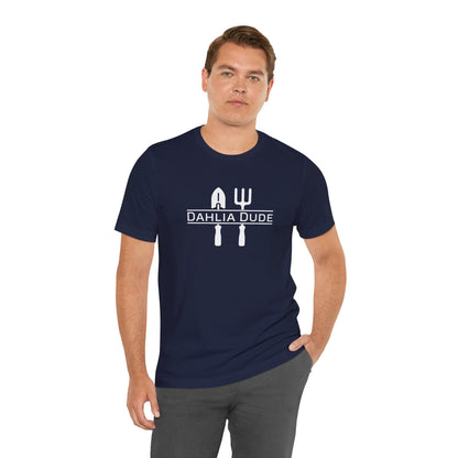 Dahlia Dude T-Shirt — Dad Gardening Tool Graphic Tee