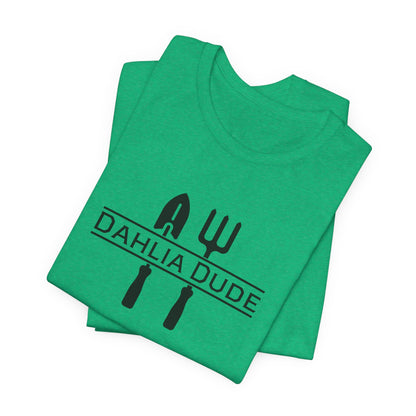 Dahlia Dude T-Shirt — Dad Gardening Tool Graphic Tee