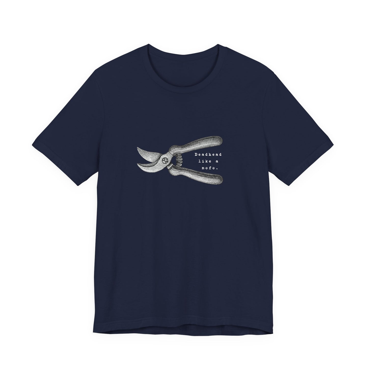 Deadheading Dahlias Pruning Shears Graphic Tee — Vintage Garden Tool T-Shirt
