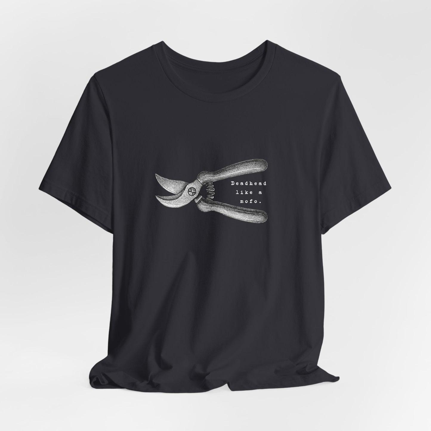 Deadheading Dahlias Pruning Shears Graphic Tee — Vintage Garden Tool T-Shirt