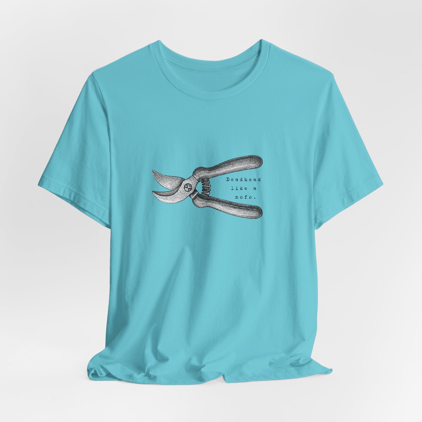 Deadheading Dahlias Pruning Shears Graphic Tee — Vintage Garden Tool T-Shirt