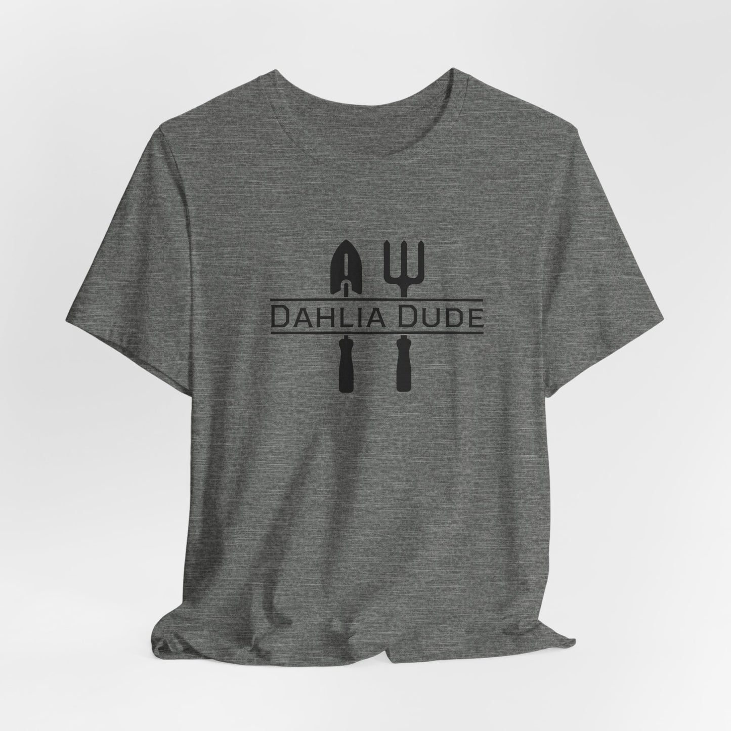 Dahlia Dude T-Shirt — Dad Gardening Tool Graphic Tee