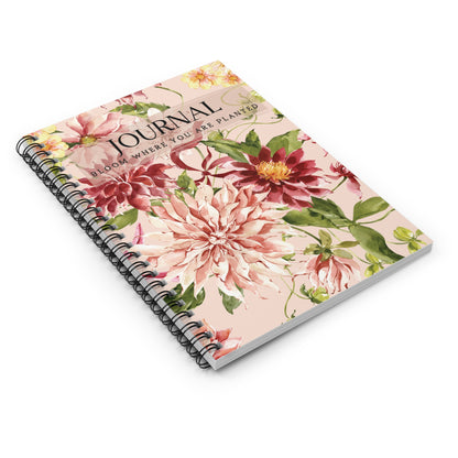 Dahlia Gardening Journal - Spiral Notebook for Flower Growers