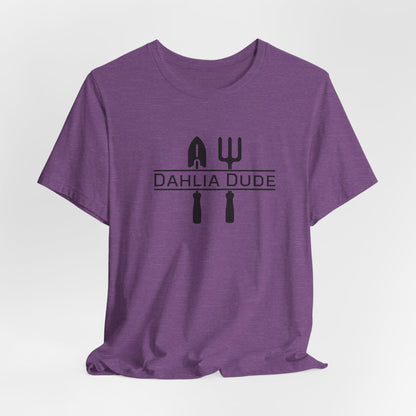 Dahlia Dude T-Shirt — Dad Gardening Tool Graphic Tee